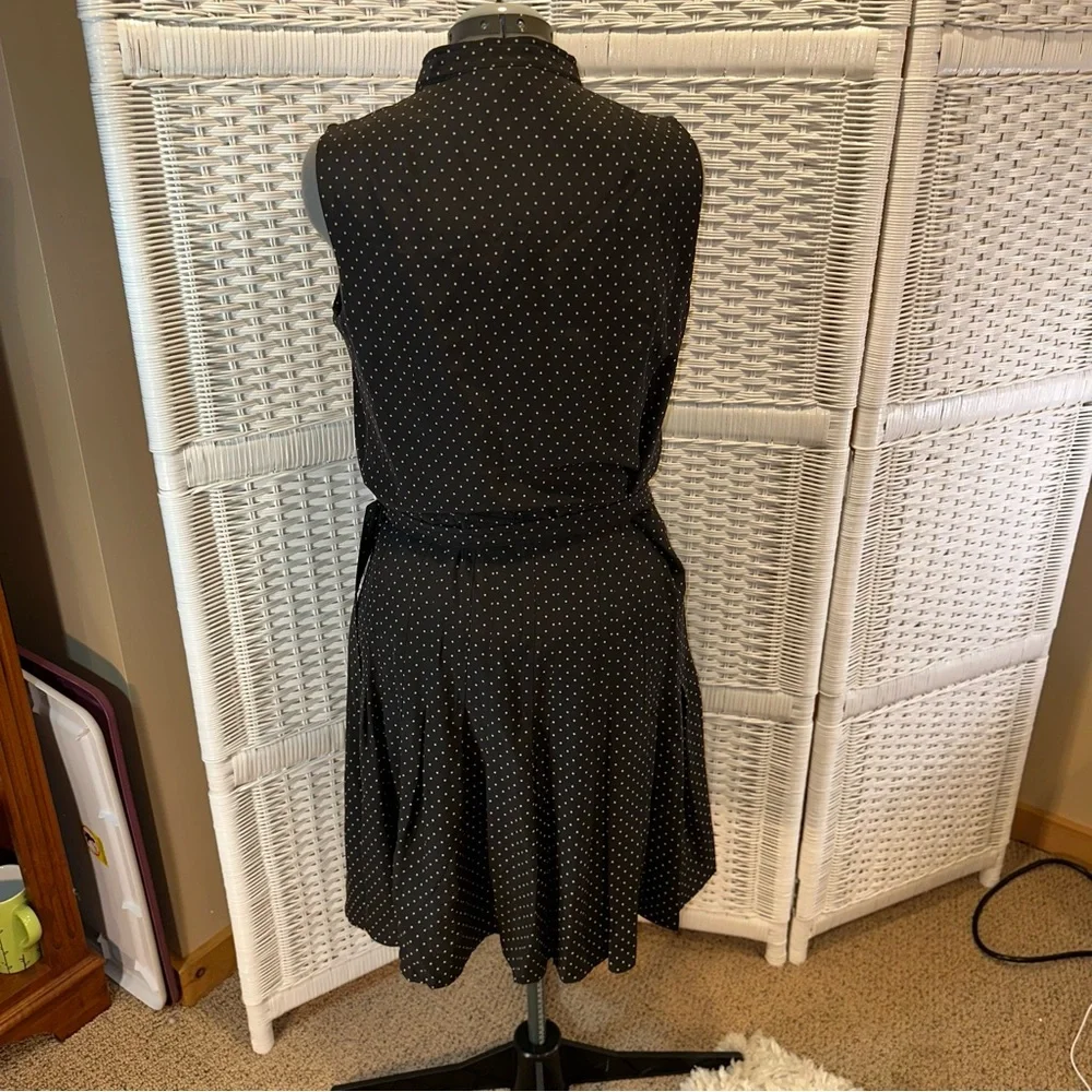 AKRIS punto Silk Polka Dot Sleeveless Dress size 12 - Picture 7 of 13